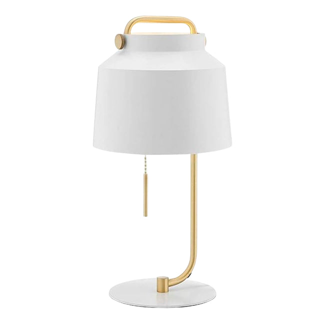 LÁMPARA DE MESA LOURDES WHITE AND GOLD LED - SIN FOCO