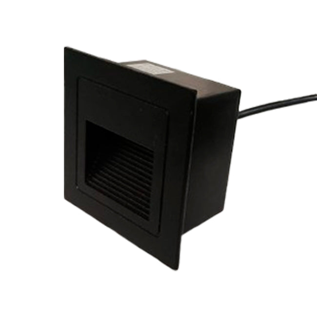 SPOT LUZ GUÍA DE PASO DE ESCALERA LED 3W ASIMETRICA NEGRO LUZ CÁLIDA