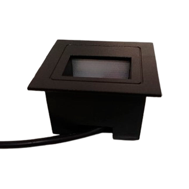 SPOT LUZ GUÍA DE PASO DE ESCALERA LED 3W ASIMETRICA NEGRO LUZ CÁLIDA