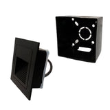 SPOT LUZ GUÍA DE PASO DE ESCALERA LED 3W ASIMETRICA NEGRO LUZ CÁLIDA