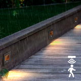 SPOT LUZ GUÍA DE PASO DE ESCALERA LED 3W SIMETRICA NEGRO CON SENSOR DE MOVIMIENTO