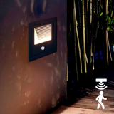 SPOT LUZ GUÍA DE PASO DE ESCALERA LED 3W SIMETRICA NEGRO CON SENSOR DE MOVIMIENTO