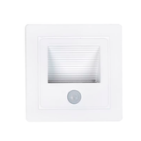 SPOT LUZ GUÍA DE PASO DE ESCALERA LED 3W SIMETRICA BLANCO CON SENSOR DE MOVIMIENTO LUZ CÁLIDA