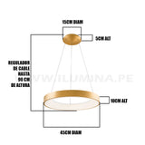 LÁMPARA COLGANTE DORIANA GOLD LED + CONTROL REMOTO