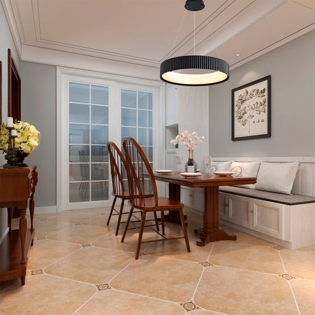 LÁMPARA COLGANTE BARBARA LED BLACK 56W  + CONTROL REMOTO