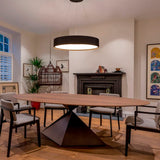 LÁMPARA COLGANTE BARBARA LED BLACK 56W  + CONTROL REMOTO