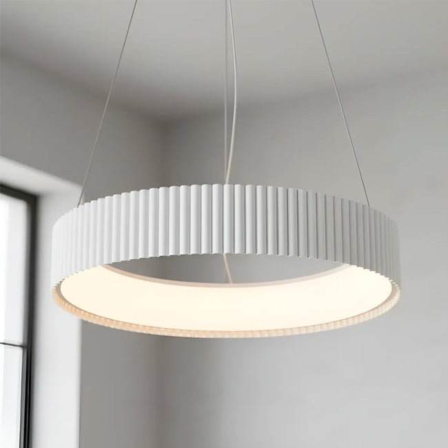 LÁMPARA COLGANTE BARBARA LED WHITE 56W  + CONTROL REMOTO