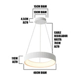 LÁMPARA COLGANTE BARBARA LED WHITE 56W  + CONTROL REMOTO