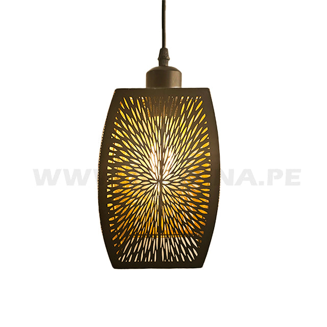 LÁMPARA COLGANTE ALUMINIO MATILDA BLACK AND GOLD LED ECOLAMPS