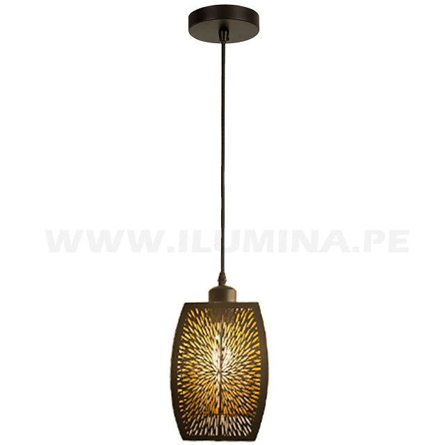 LÁMPARA COLGANTE ALUMINIO MATILDA BLACK AND GOLD LED ECOLAMPS