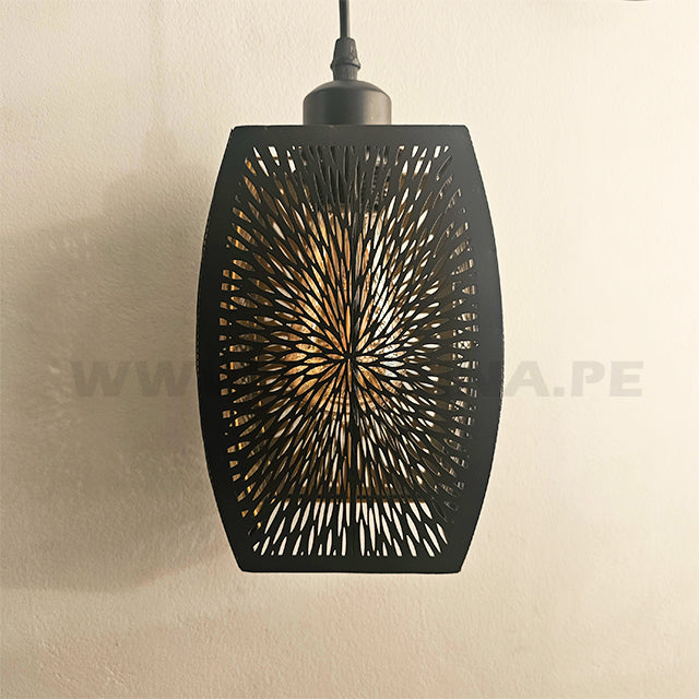 LÁMPARA COLGANTE ALUMINIO MATILDA BLACK AND GOLD LED ECOLAMPS