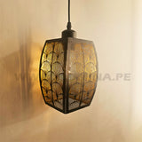 LÁMPARA COLGANTE ALUMINIO MINERVA BLACK AND GOLD LED ECOLAMPS