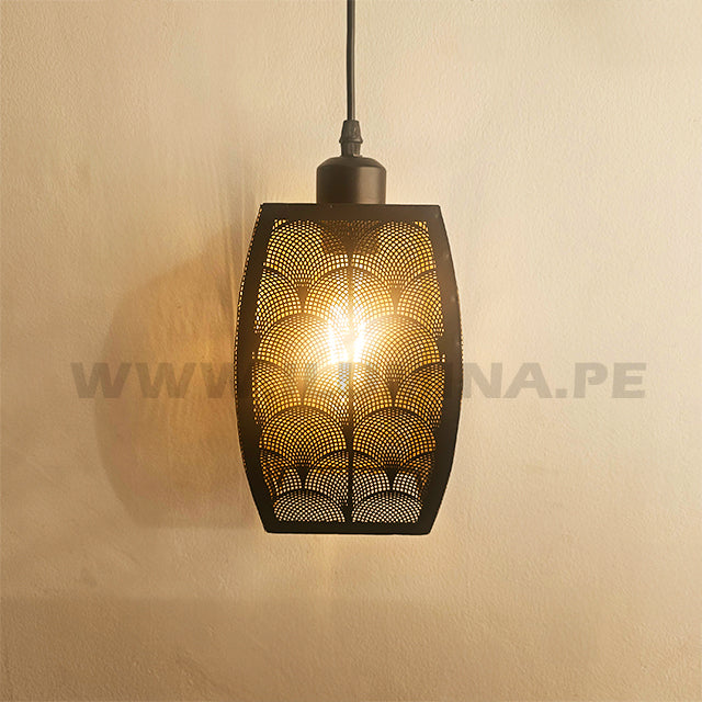 LÁMPARA COLGANTE ALUMINIO MINERVA BLACK AND GOLD LED ECOLAMPS