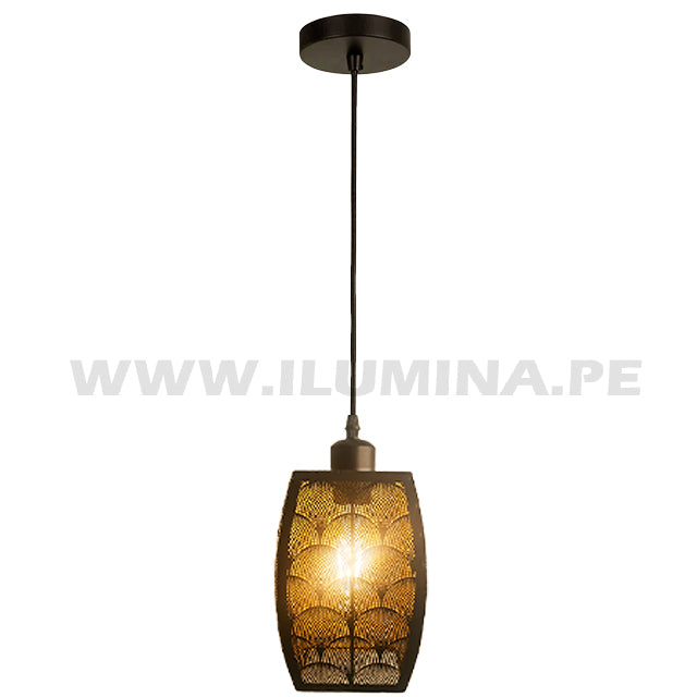 LÁMPARA COLGANTE ALUMINIO MINERVA BLACK AND GOLD LED ECOLAMPS