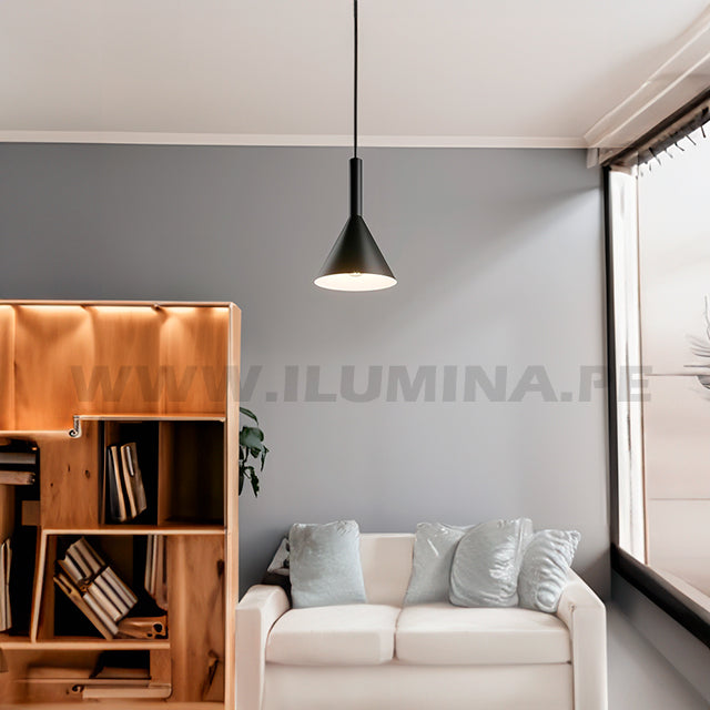 LÁMPARA COLGANTE ALUMINIO EMILIA BLACK LED