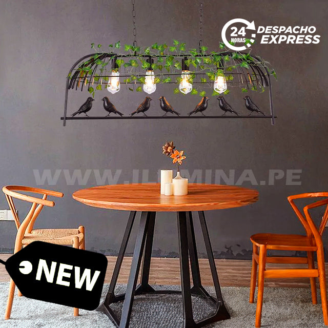 LÁMPARA COLGANTE ANGELINA BIRD BLACK LED ECOLAMPS