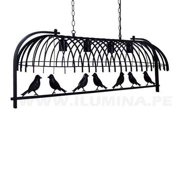 LÁMPARA COLGANTE ANGELINA BIRD BLACK LED ECOLAMPS