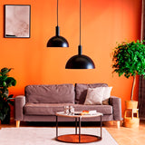 LÁMPARA COLGANTE ALUMINIO BETANIA BLACK LED / SIN FOCO