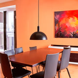 LÁMPARA COLGANTE ALUMINIO BETANIA BLACK LED / SIN FOCO