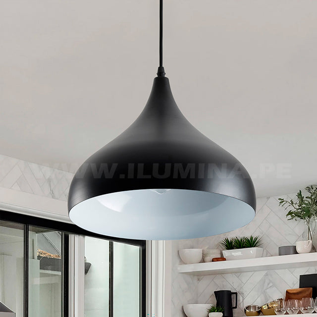 LÁMPARA COLGANTE ALUMINIO MODERNA BLACK LED ECOLAMPS