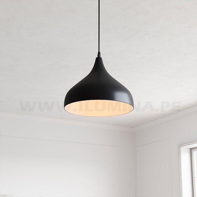 LÁMPARA COLGANTE ALUMINIO MODERNA BLACK LED ECOLAMPS