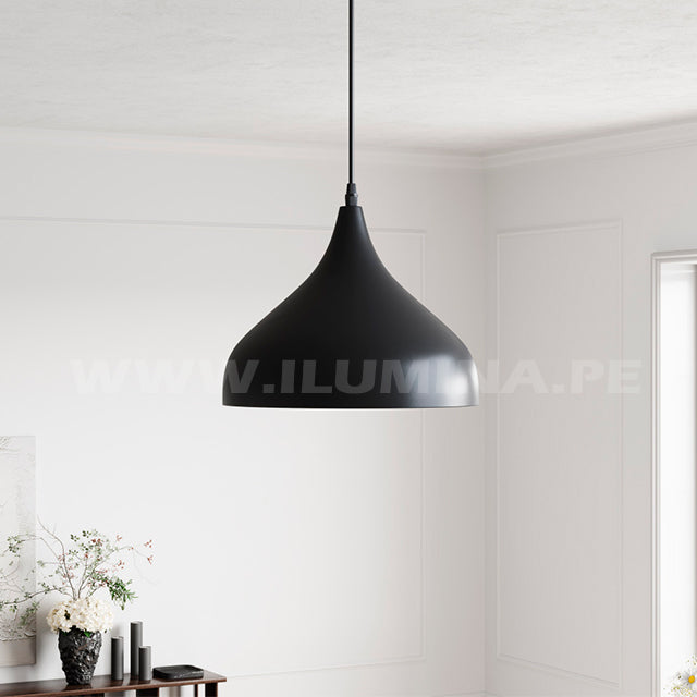 LÁMPARA COLGANTE ALUMINIO MODERNA BLACK LED ECOLAMPS