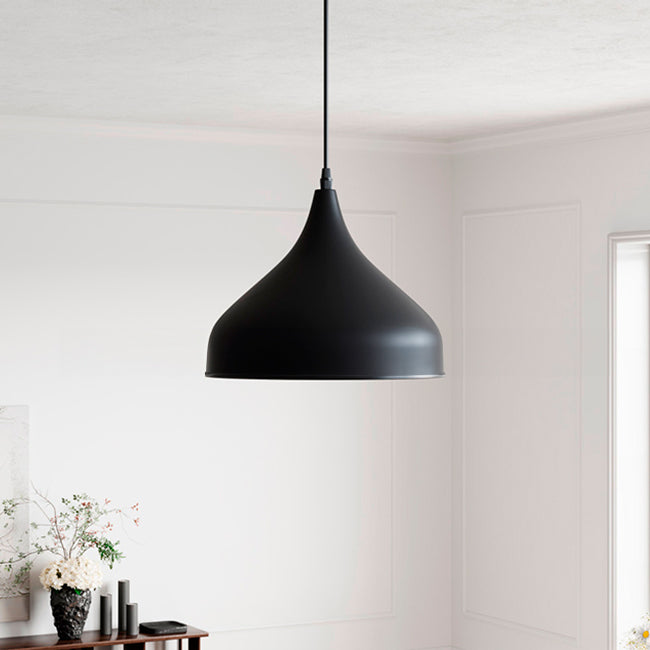 LÁMPARA COLGANTE ALUMINIO MODERNA BLACK LED ECOLAMPS