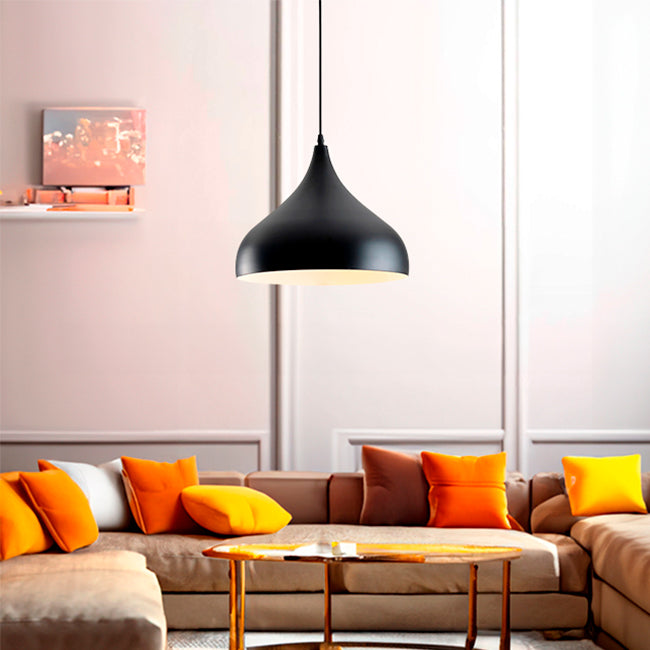 LÁMPARA COLGANTE ALUMINIO MODERNA BLACK LED ECOLAMPS