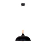 LÁMPARA COLGANTE DE ALUMINIO CELESTINA BLACK + FOCO LED ESFERA G95 12W LUZ CÁLIDA
