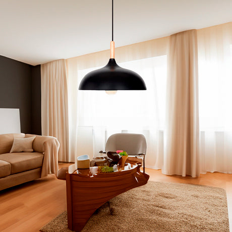 LÁMPARA COLGANTE DE ALUMINIO CELESTINA BLACK - SIN FOCO