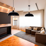 LÁMPARA COLGANTE DE ALUMINIO CELESTINA BLACK - SIN FOCO