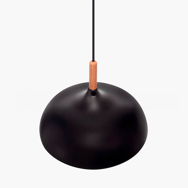 LÁMPARA COLGANTE DE ALUMINIO CELESTINA BLACK + FOCO LED ESFERA G95 12W LUZ CÁLIDA