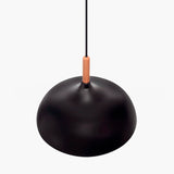 LÁMPARA COLGANTE DE ALUMINIO CELESTINA BLACK + FOCO LED ESFERA G95 12W LUZ CÁLIDA