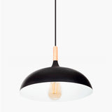 LÁMPARA COLGANTE DE ALUMINIO CELESTINA BLACK + FOCO LED ESFERA G95 12W LUZ CÁLIDA