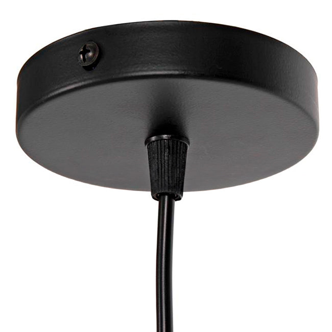 LÁMPARA COLGANTE DE ALUMINIO CELESTINA BLACK + FOCO LED ESFERA G95 12W LUZ CÁLIDA