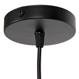 LÁMPARA COLGANTE DE ALUMINIO CELESTINA BLACK + FOCO LED ESFERA G95 12W LUZ CÁLIDA