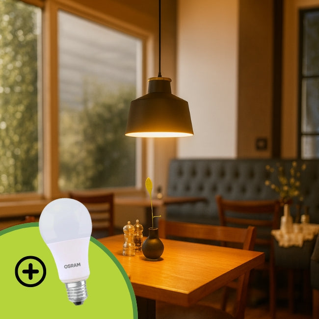 LÁMPARA COLGANTE FRANCESCA BLACK AND WOOD ECOLAMPS + FOCO LED 12W LUZ CÁLIDA E27