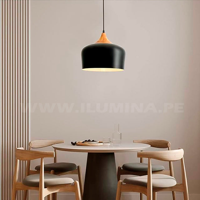 LÁMPARA COLGANTE ALUMINIO FRANCISCA BLACK LED