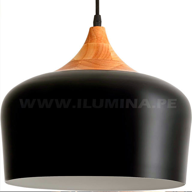 LÁMPARA COLGANTE ALUMINIO FRANCISCA BLACK LED