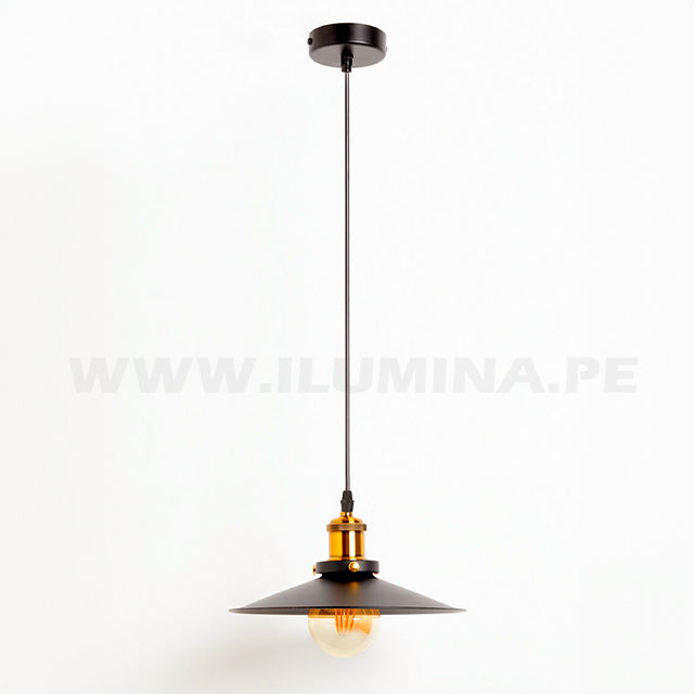 LÁMPARA COLGANTE ALUMINIO MARITA BLACK AND GOLD LED ECOLAMPS