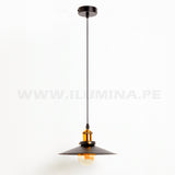 LÁMPARA COLGANTE ALUMINIO MARITA BLACK AND GOLD LED ECOLAMPS