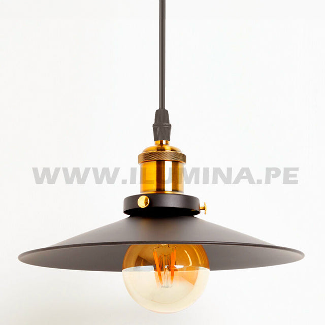 LÁMPARA COLGANTE ALUMINIO MARITA BLACK AND GOLD LED ECOLAMPS