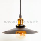 LÁMPARA COLGANTE ALUMINIO MARITA BLACK AND GOLD LED ECOLAMPS