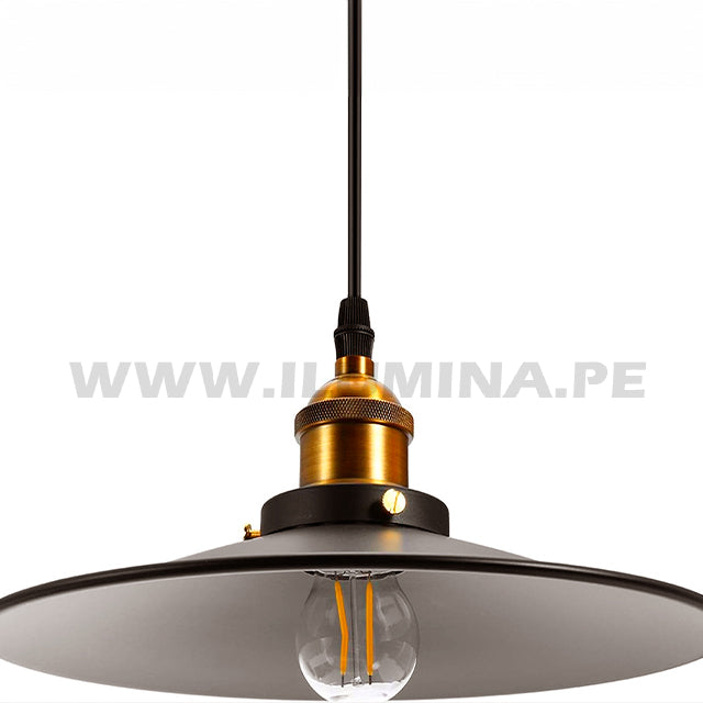 LÁMPARA COLGANTE ALUMINIO MARITA BLACK AND GOLD LED ECOLAMPS