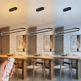 Comparativa de luz cálida, neutra y fría en lámpara colgante LED regulable.