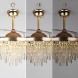 modos de iluminacion lampara ventilador de cristal lujo