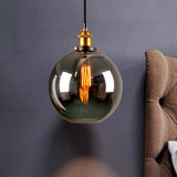 LÁMPARA COLGANTE ESFERA DE VIDRIO TERRALUNA BLACK / SIN FOCO