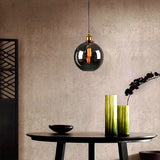 LÁMPARA COLGANTE ESFERA DE VIDRIO TERRALUNA BLACK / SIN FOCO