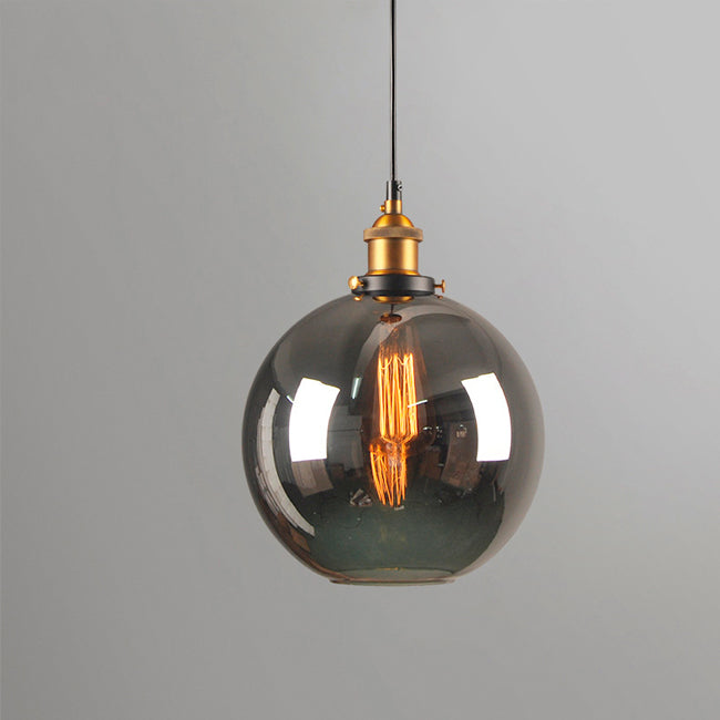 LÁMPARA COLGANTE ESFERA DE VIDRIO TERRALUNA BLACK / SIN FOCO