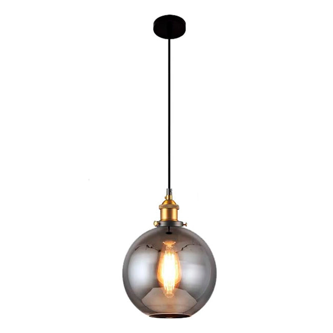 LÁMPARA COLGANTE ESFERA DE VIDRIO TERRALUNA BLACK / SIN FOCO